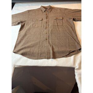 Polo Ralph Lauren Houndstooth Cotton Long Sleeve Button-Up Shirt XL Brown Plaid